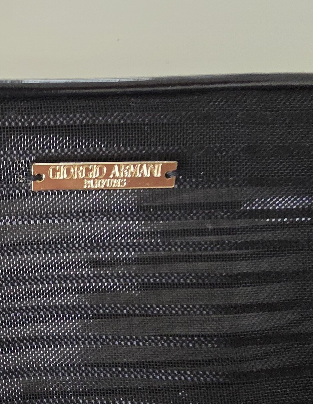 Giorgio Armani Men’s Black Textured Wallet with Gold Logo